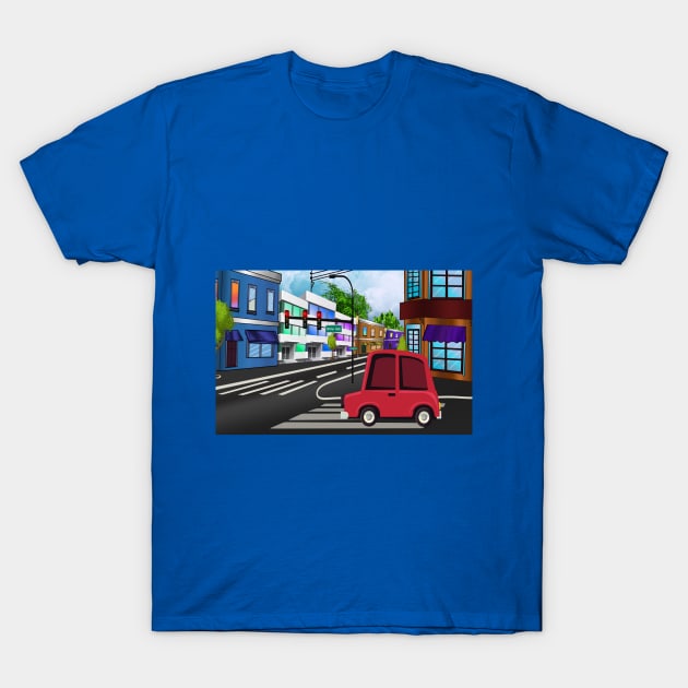 Cartoon street T-Shirt by karenhappuchph@gmail.com